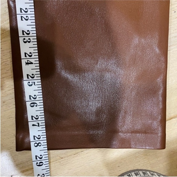 Aritzia vegan leather pants in Cognac NWT - Picture 7 of 8